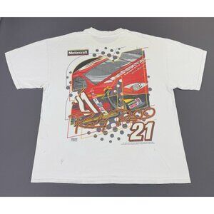 Rare Vintage Y2K Nascar Ricky Rudd Racing Motocraft Wood Brothers Promo XL Tee